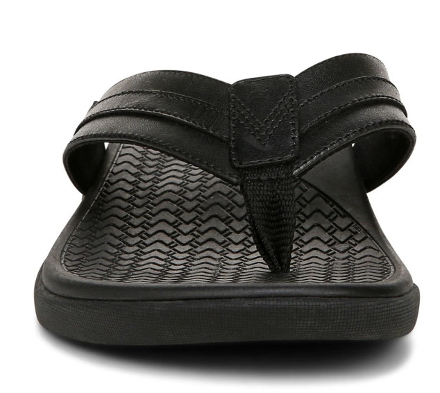 Vionic Men’s Tide II Toe Post Sandal, Black
