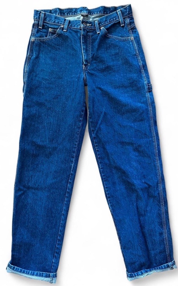 Dickies Men’s Blue Medium Wash Denim Carpenter Jeans Regular Fit Pockets Sz 36