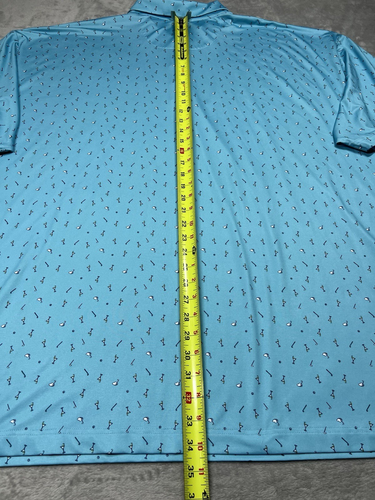 Callaway Opti Dri Golf Polo Shirt Mens 4X Blue Martini Print Performance Big