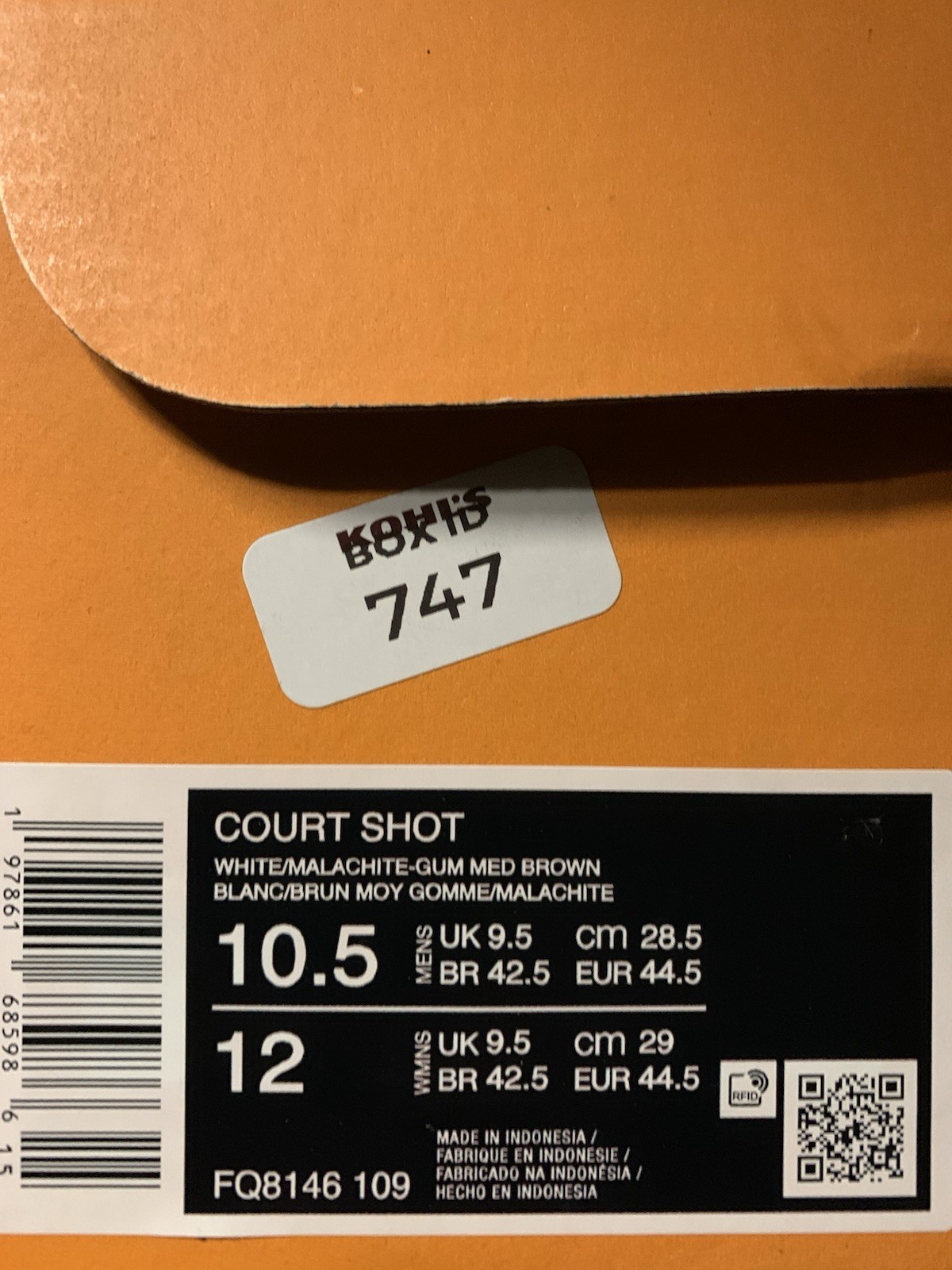 NEW Nike Court Shot White Malachite Green Gum FQ8146-109 Mens SHOE Size 10.5 NIB