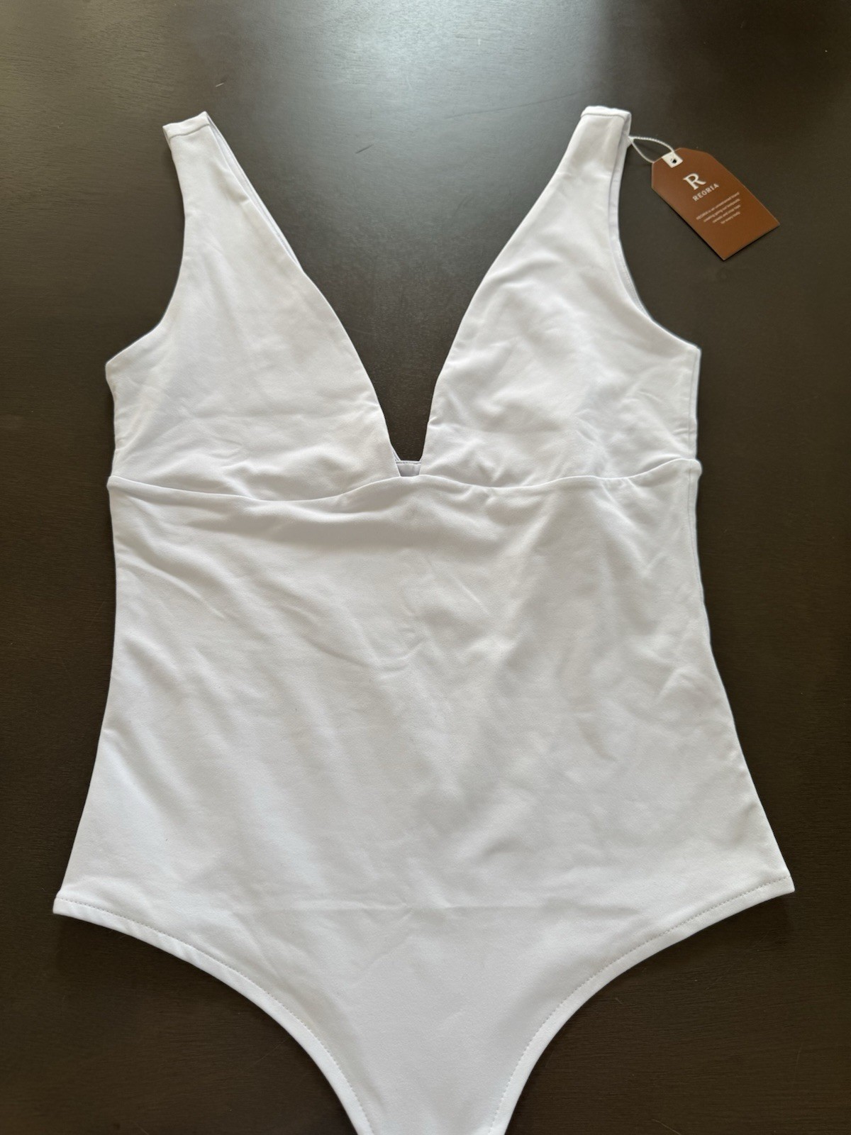 Women’s Plunge Deep V Neck Sleeveless V Backless Going Out Tank Bodysuit size S