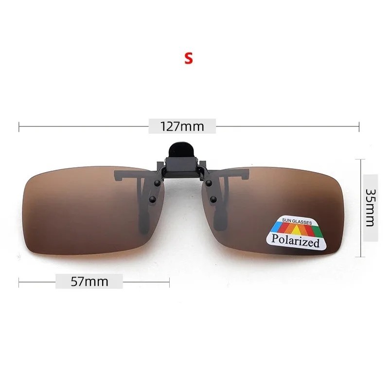 4 Color Grey Lenses Polarized Sunglasses Clip on Flip up UV 380 Driving Fishing