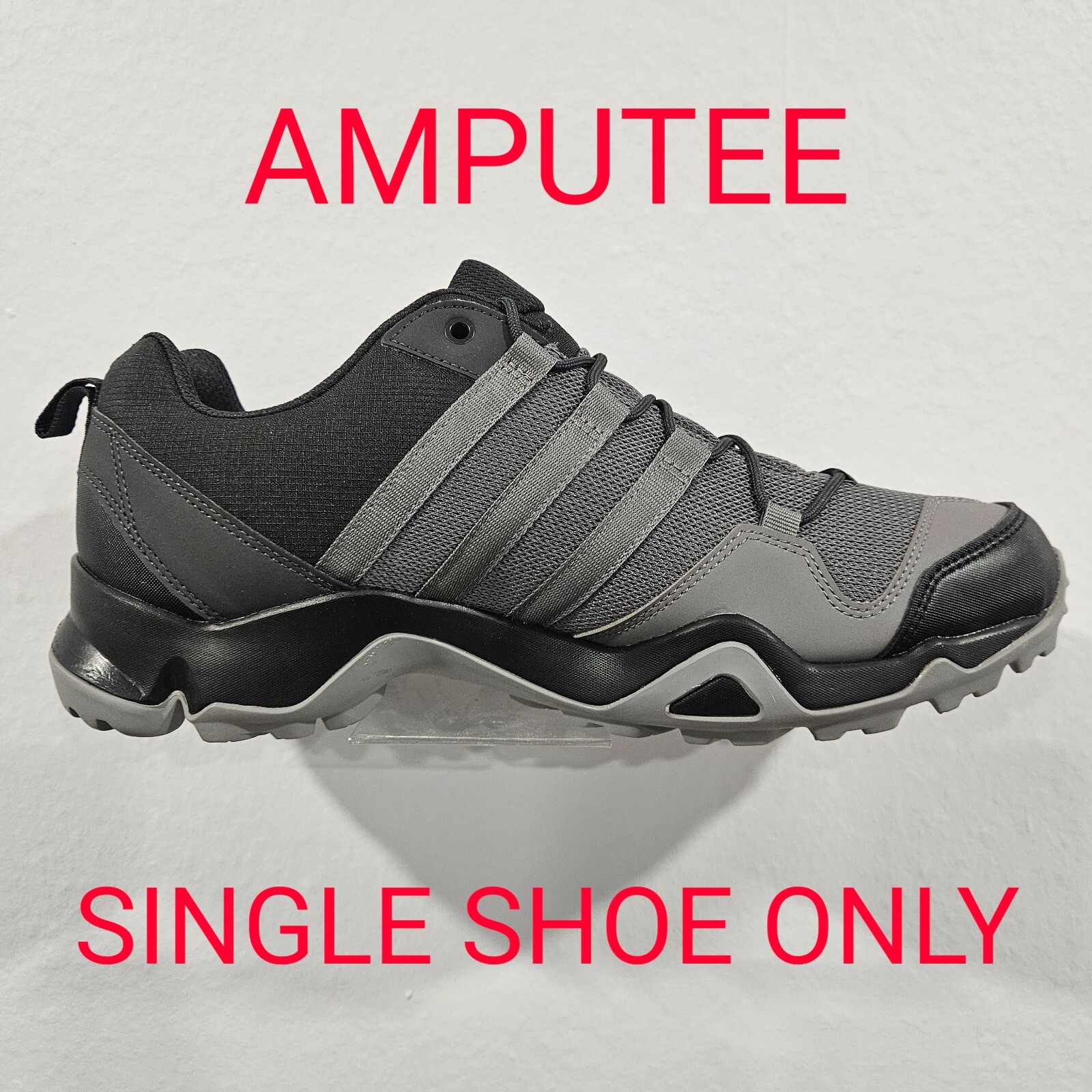 ADIDAS Men’s AX2R Outdoor Hiking Shoe ~ Gray ~ Amputee/Single Shoe