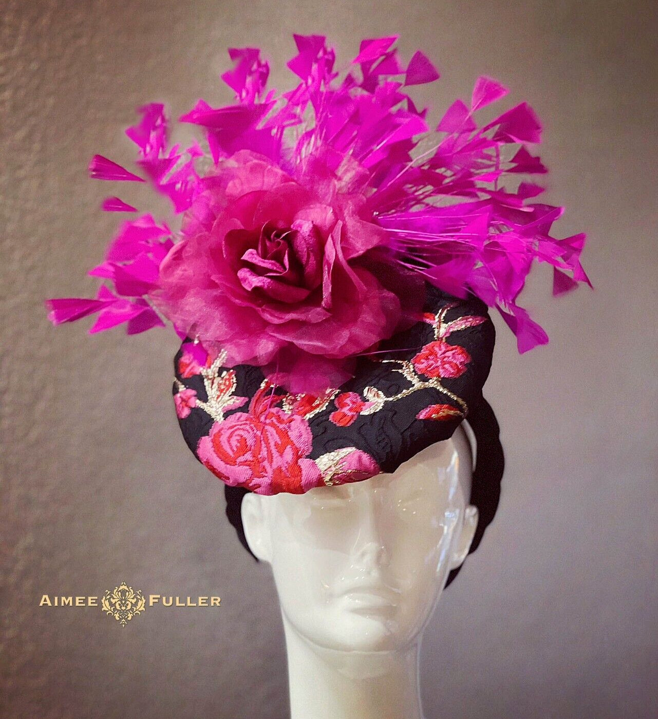 Kentucky Derby Fascinator Ivory White Moss Green Rose Hat Royal Ascot Bridal Hat