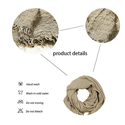 Women Soft Cotton Linen Scarf Wrap Shawl For Any Season Fashion Long Head