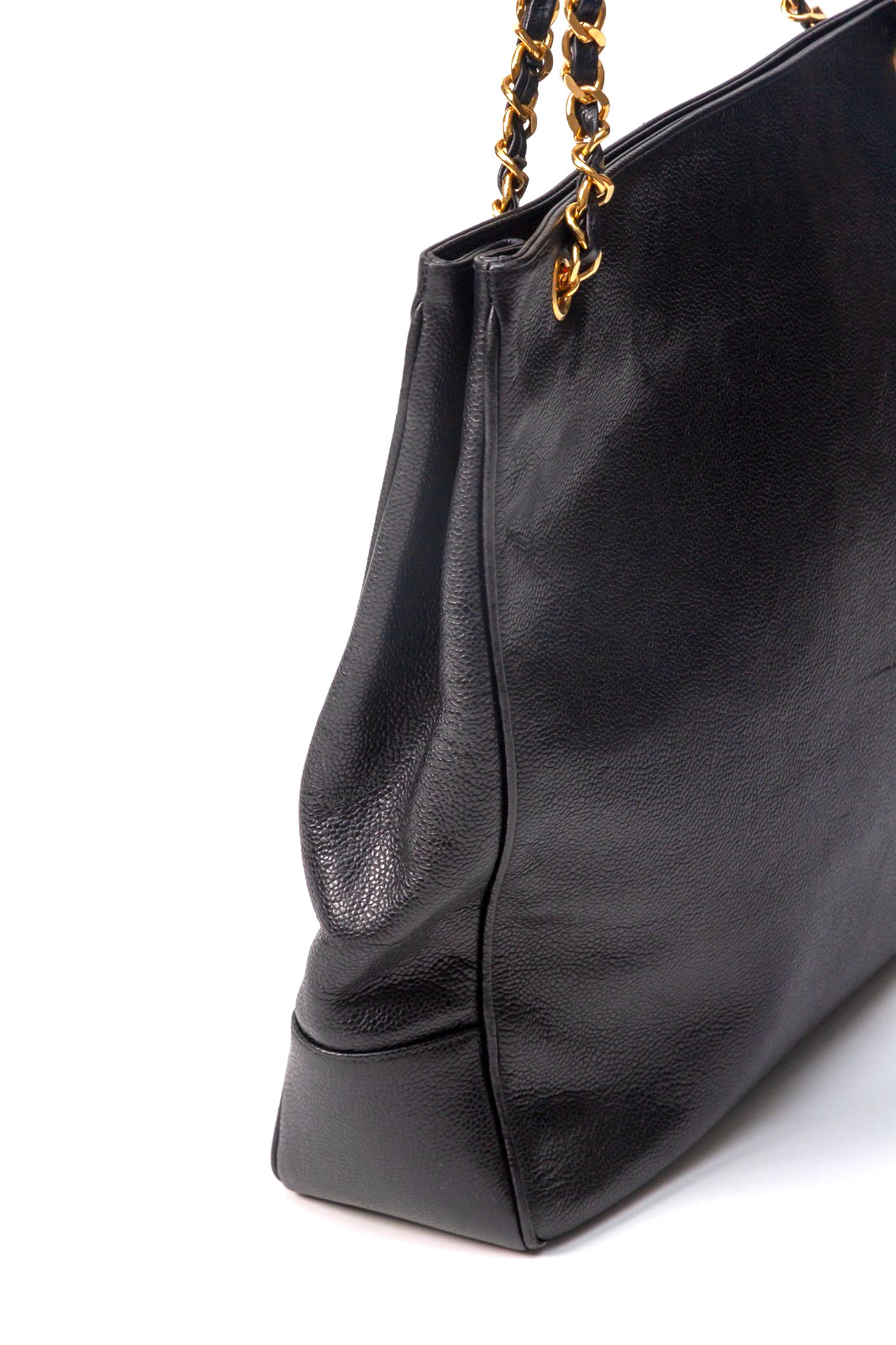 CHANEL Coco Mark Caviarskin Chain Shoulder Tote Bag USED 【Condition Rating SA】