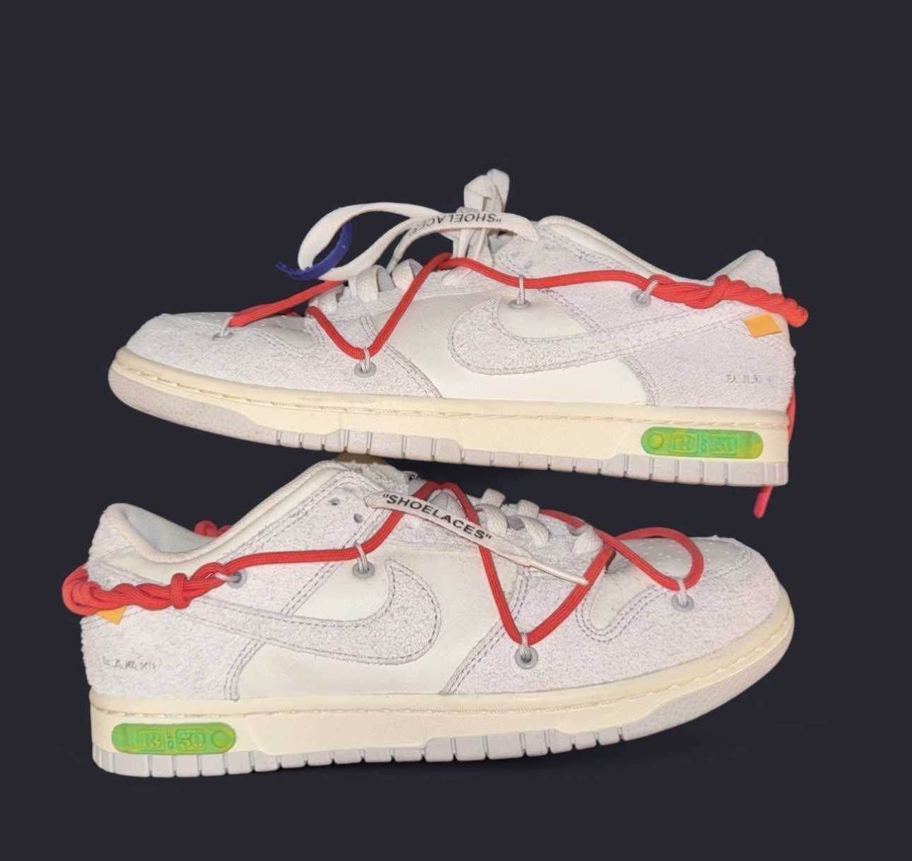 Nike Off-White x Dunk Low Lot 13 of 50 DJ0950-110 White/Red Men’s