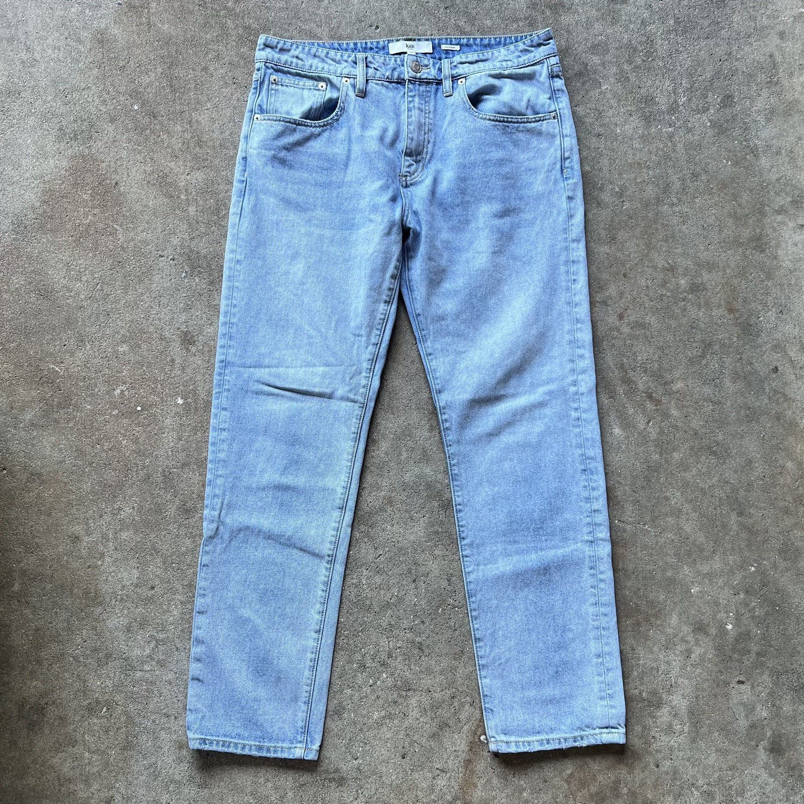 Kith Varick Taper Denim Jean Light Indigo Men’s Size 34 #KHM060233 Streetwear