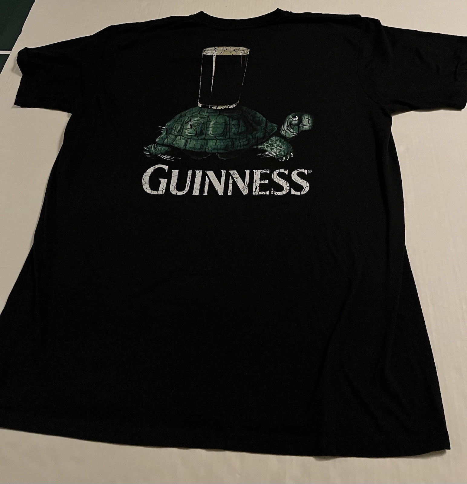 NEW Guinness Beer Turtle Harp Pint Graphic T-Shirt LARGE Black Gate Dublin Irish