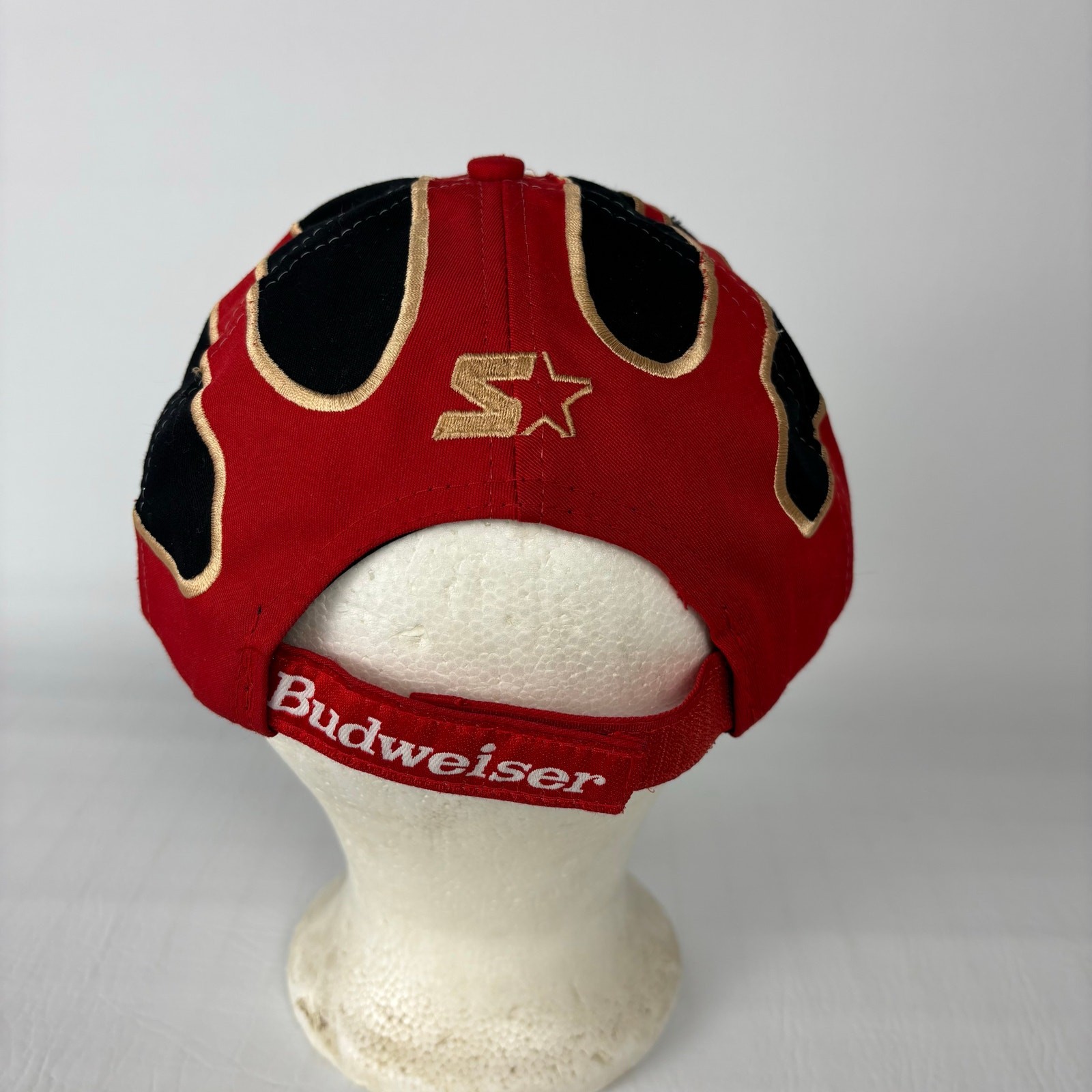 Vintage Budweiser Racing Starter Splat Strapback Hat
