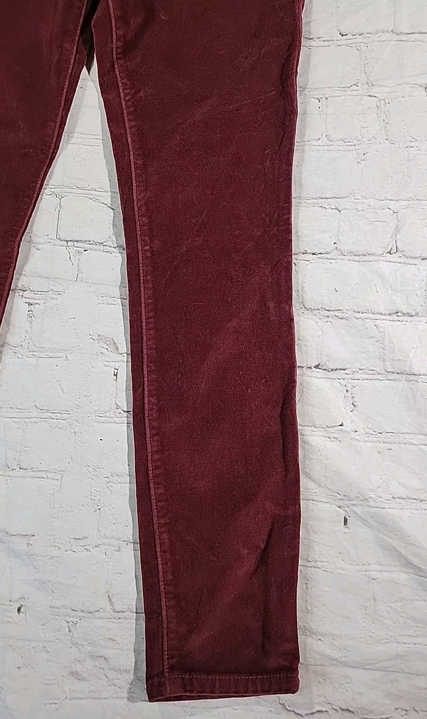 Nwt Frame Corduroy Jeans Size 25(27×27) Pinot Red Le High Skinny Straight