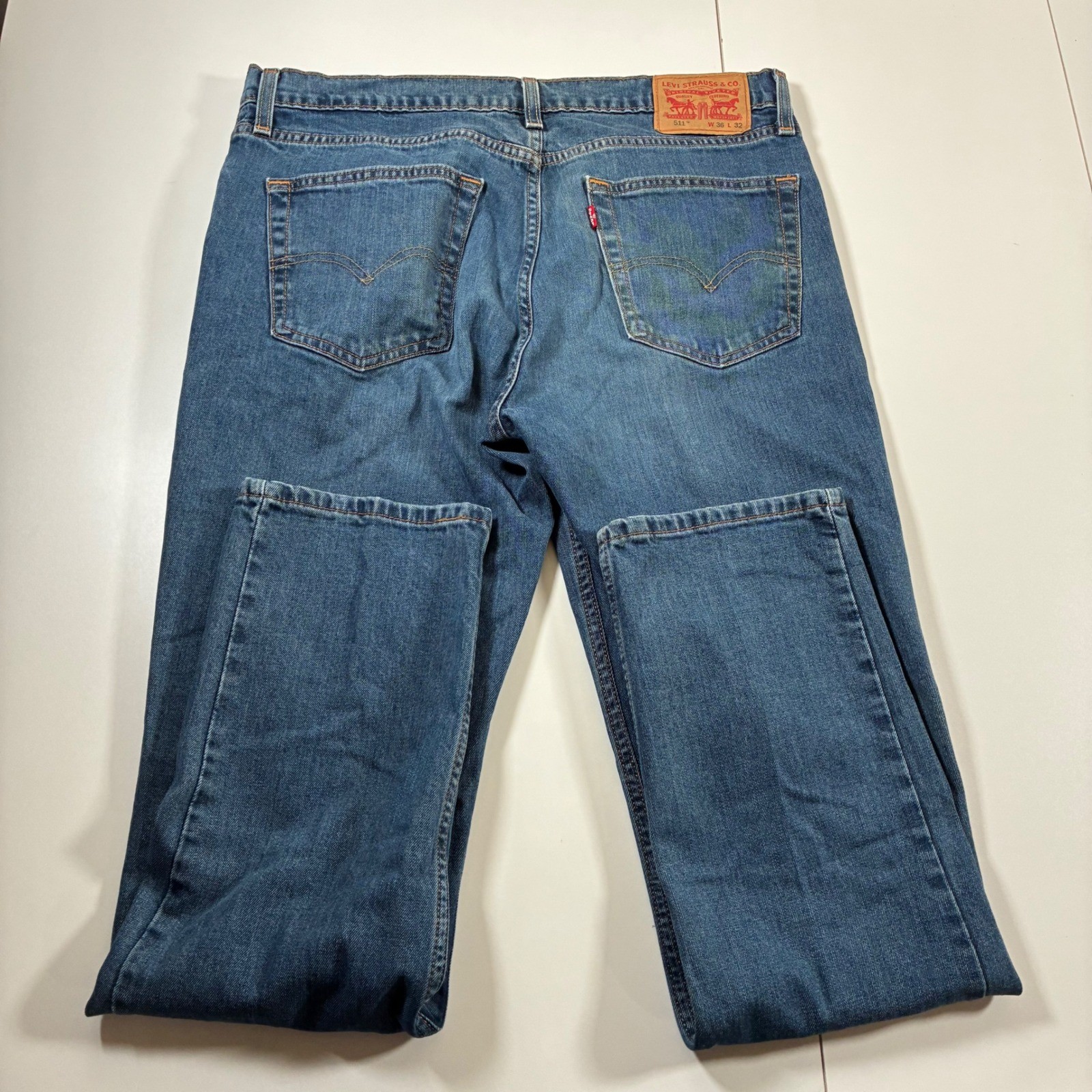 Levi’s 511 Slim Fit Jeans 36×32 Blue Medium Wash Denim Stretch Pants