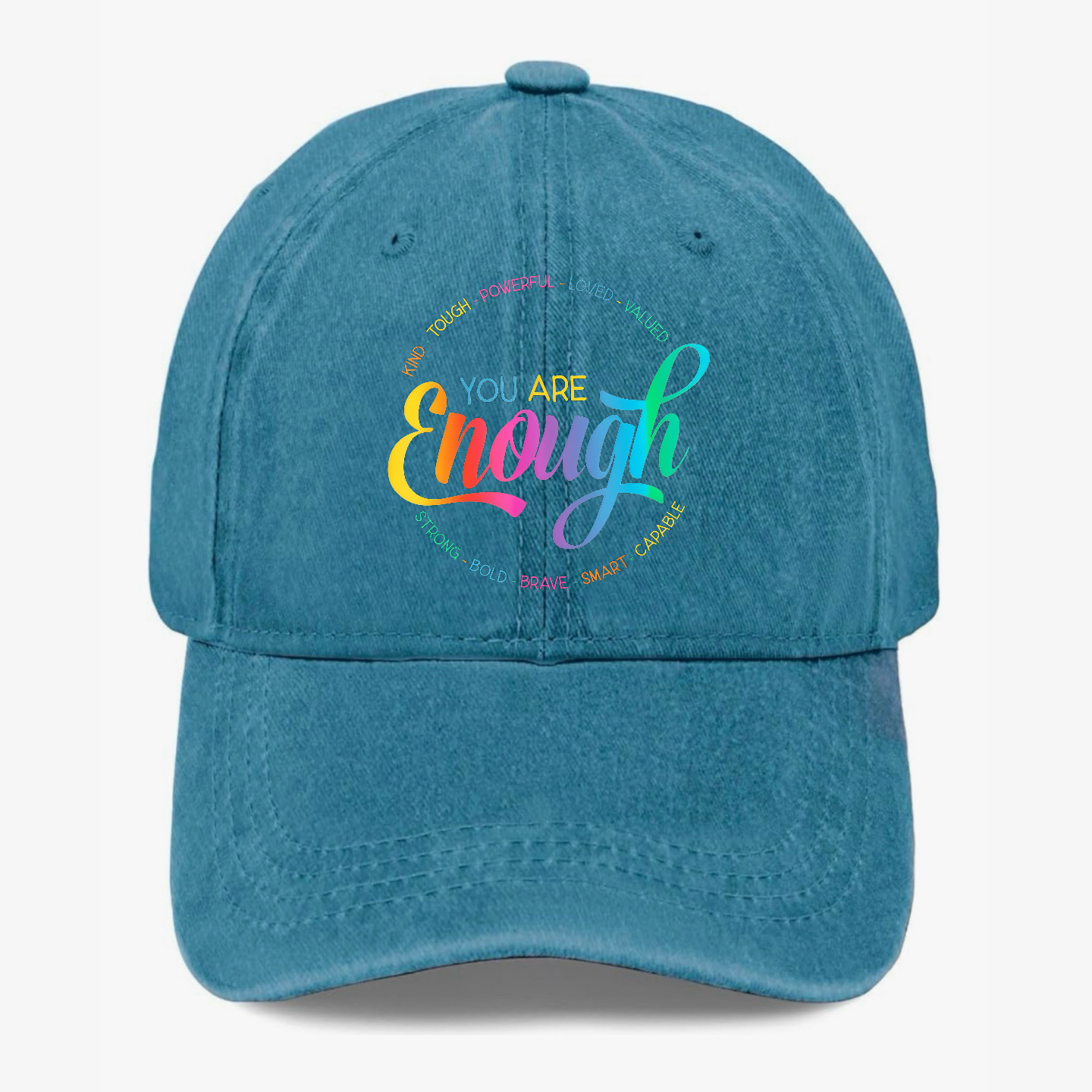 You Are Enough Hat Inspirational Positive Quote Washed Cap Gift for Women