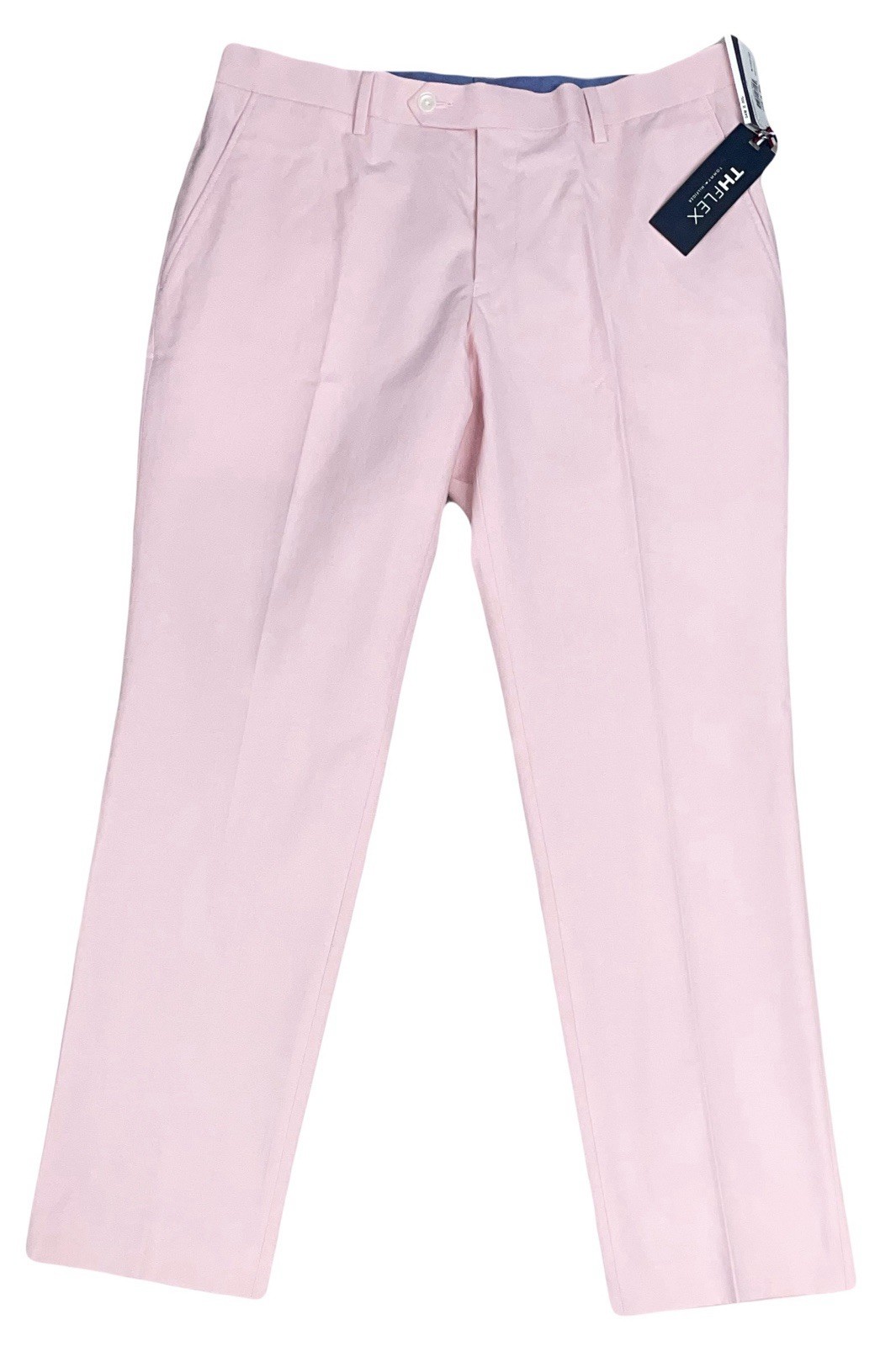 Tommy Hilfiger Soft Pink Modern-Fit TH Flex Chambray Pants 34/30 New NWT
