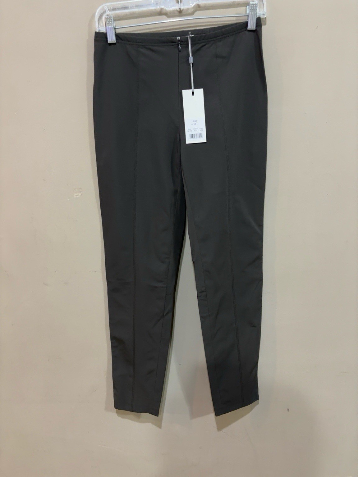 Raffaello Rossi Giga Pants NWT EU 36 US 4 Gray Stretch Pull On Slim Trousers