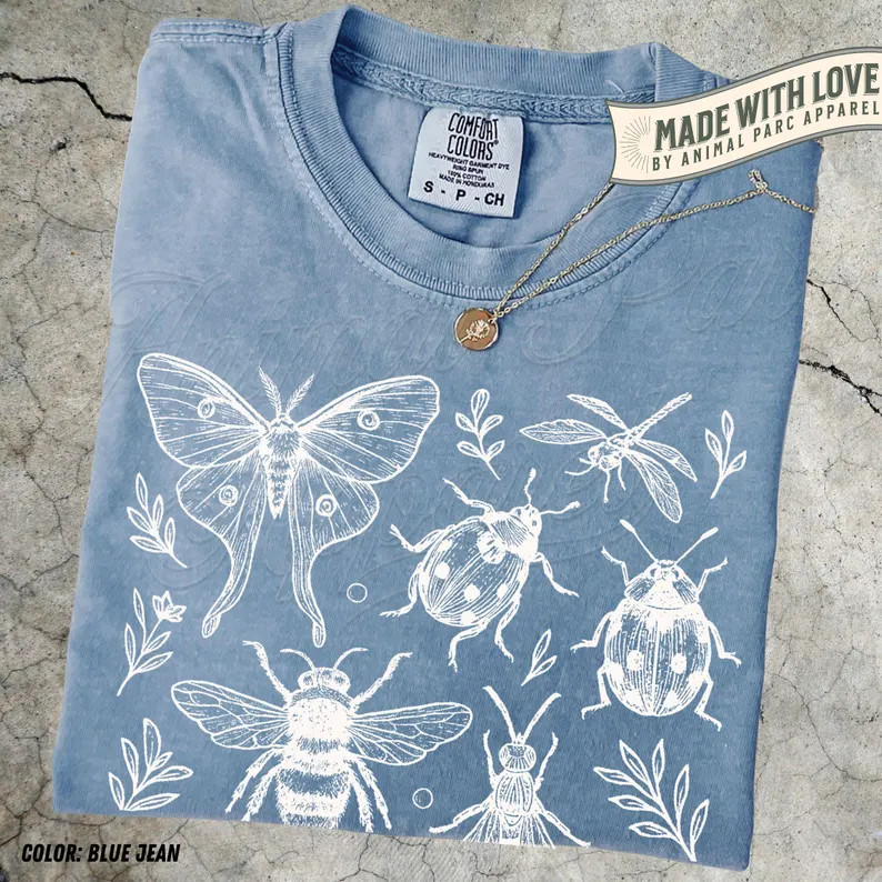 Entomology Insect Bug Moth Nature Lover Graphic Comfort Tee