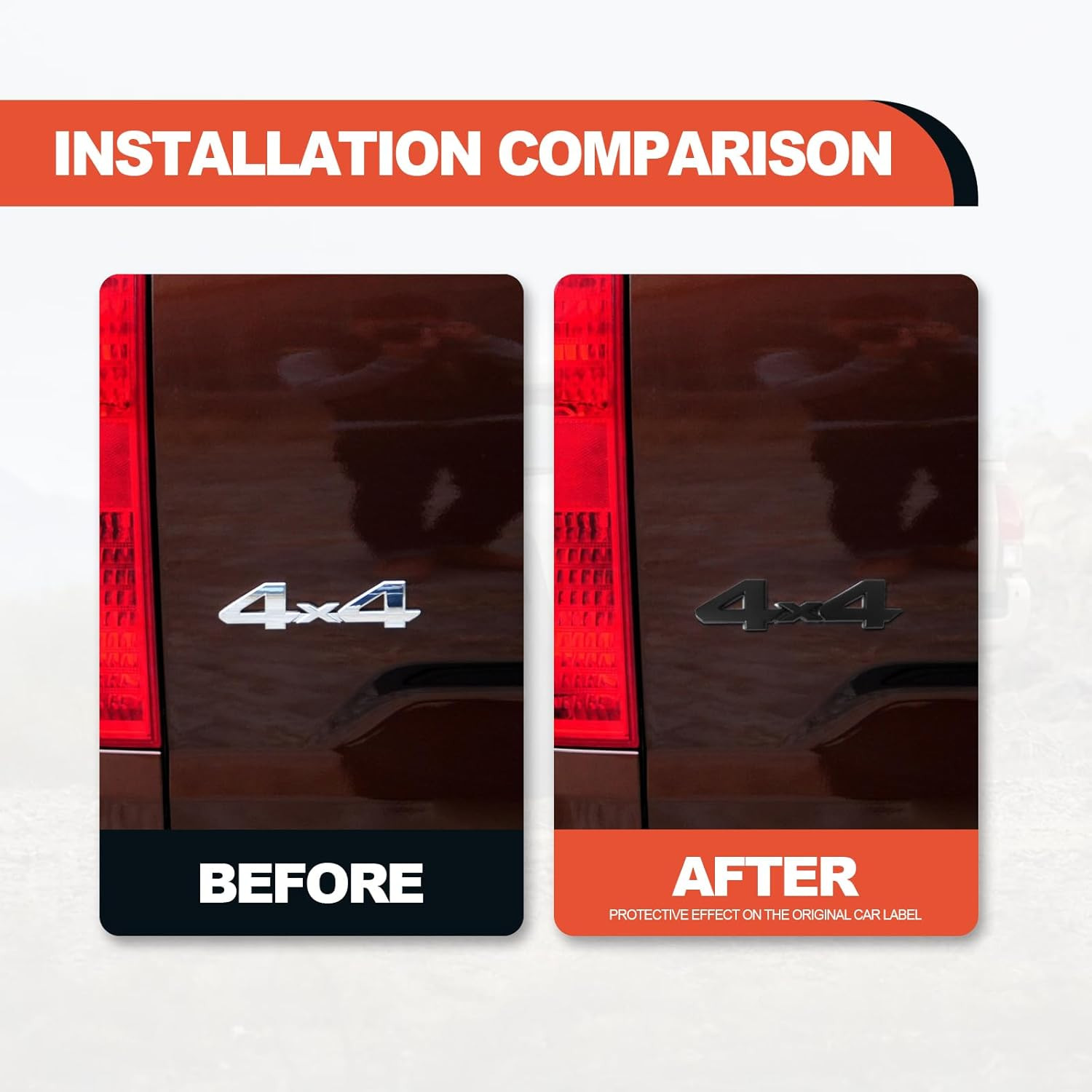 Universal 4X4 3D Logo Emblem – Full Coverage 3/M Adhesive Compatible With 4Run|T