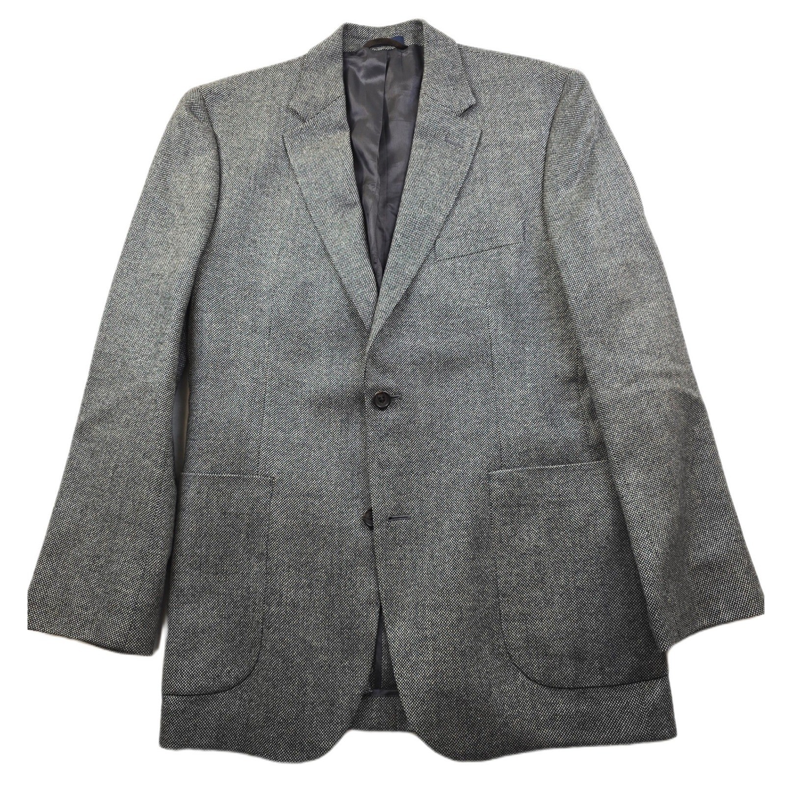Ralph Lauren Sport Coat Mens 40R Gray Taupe 100% Lambswool Half Lined Blazer
