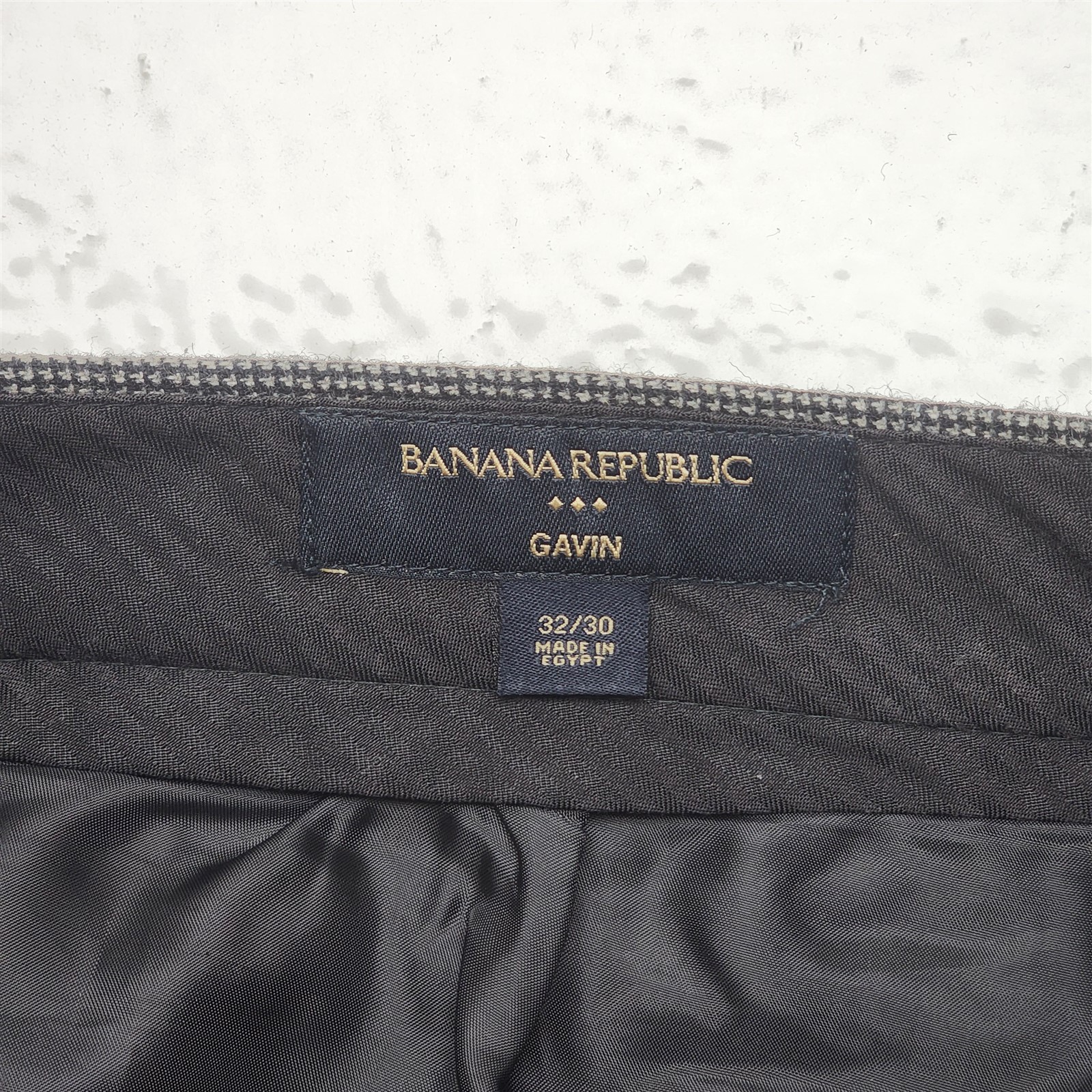 Banana Republic 32×30 Gray Nailhead Tweed Wool Blend Gavin Lined Trousers Mens