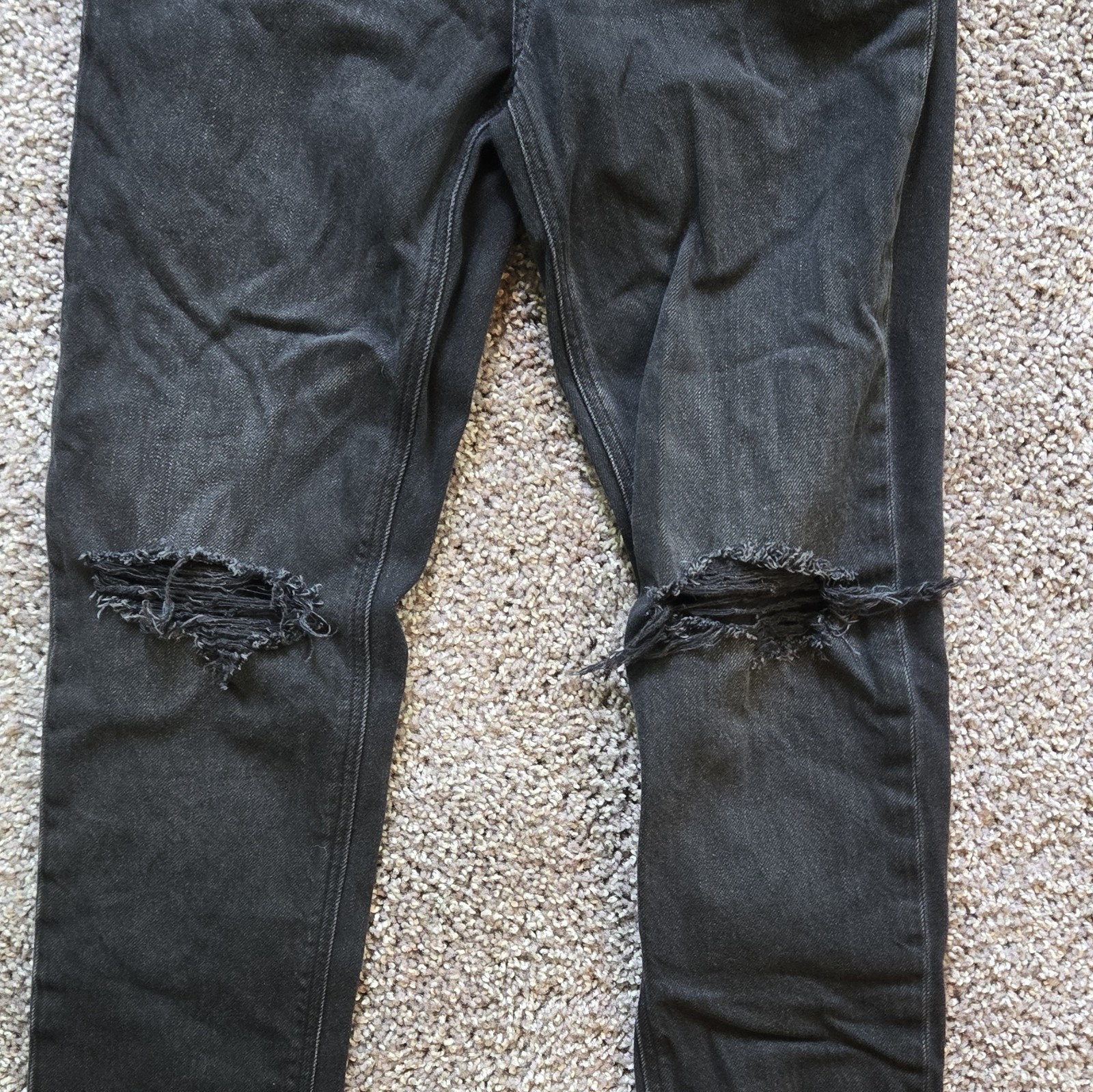 American Eagle Outfitters Strigid Black Skinny Jeans 00 High Rise Stretch
