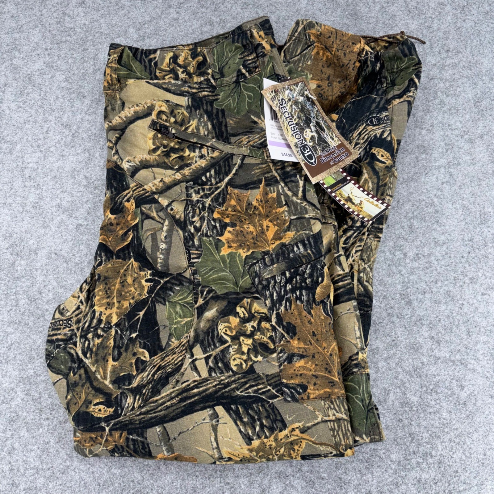 Cabelas Seclusion 3D Camo Ripstop Cargo Pants Mens 38 Reg New NWT 932796