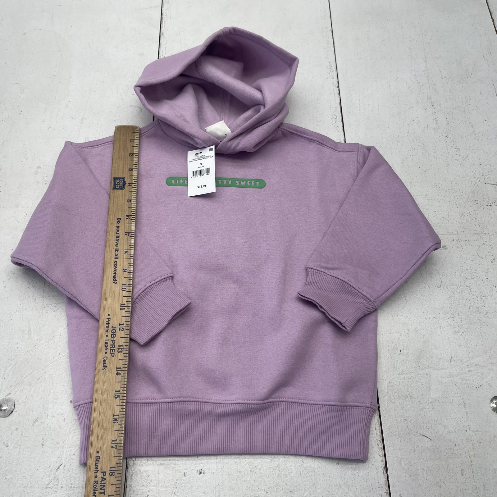 Cotton On Kids Hoodie Sweatshirt Youth 3 Purple Donut Club Life Is Pretty Sweet