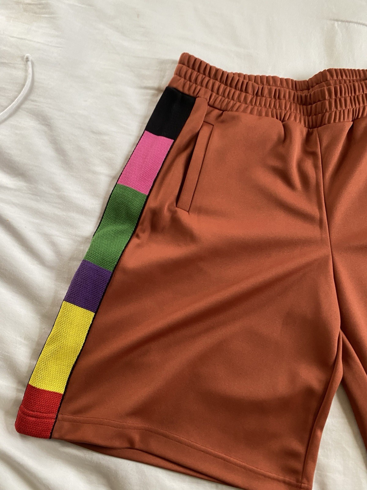 Palm angels White Shorts With Multi Color Side Panels