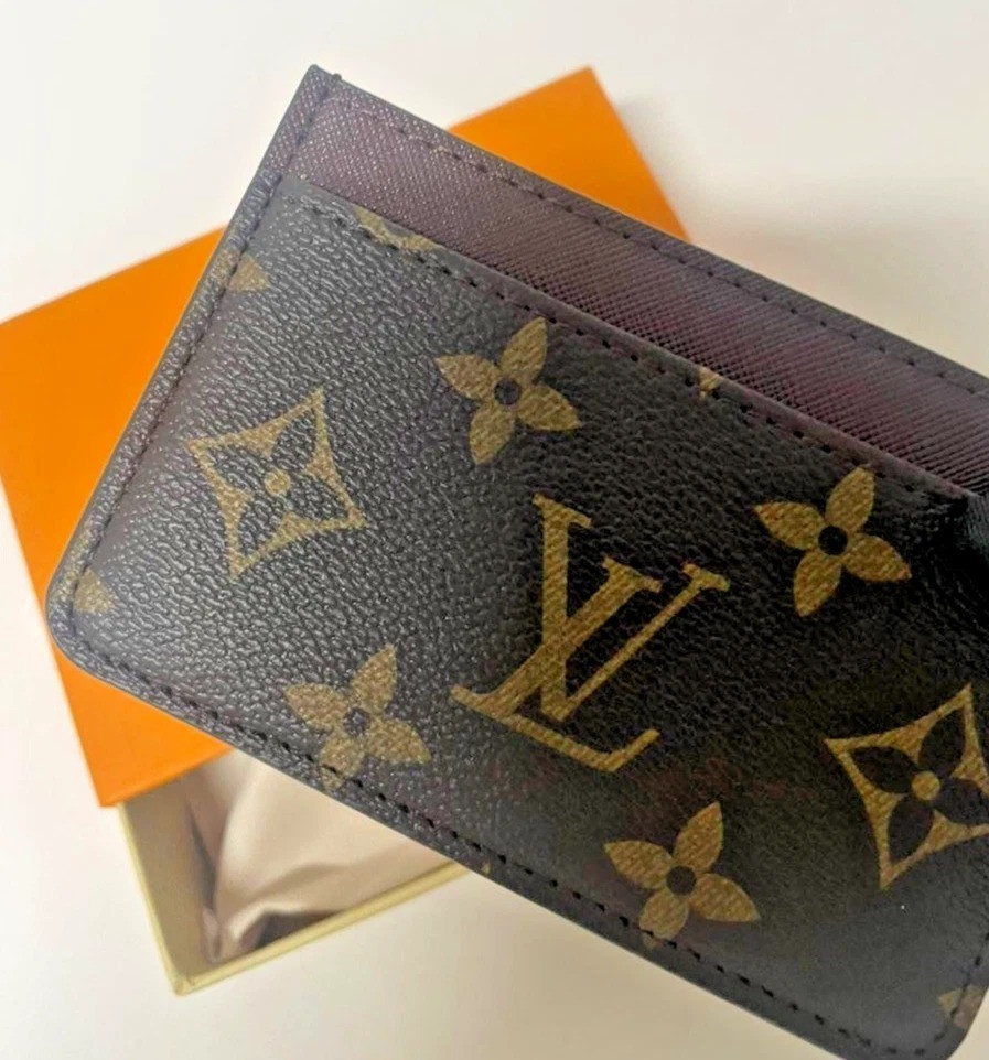 LOUIS VUITTON Porte Cartes Card Holder Case Monogram Brown