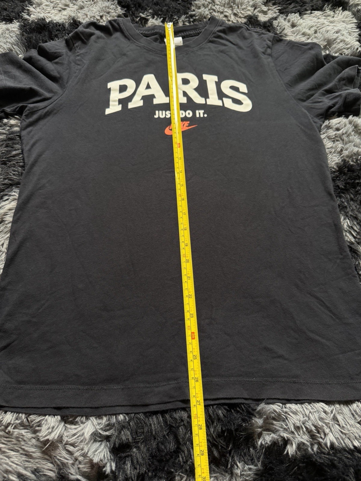 Nike Paris Just Do It Graphic Short Sleeve T-Shirt Black
