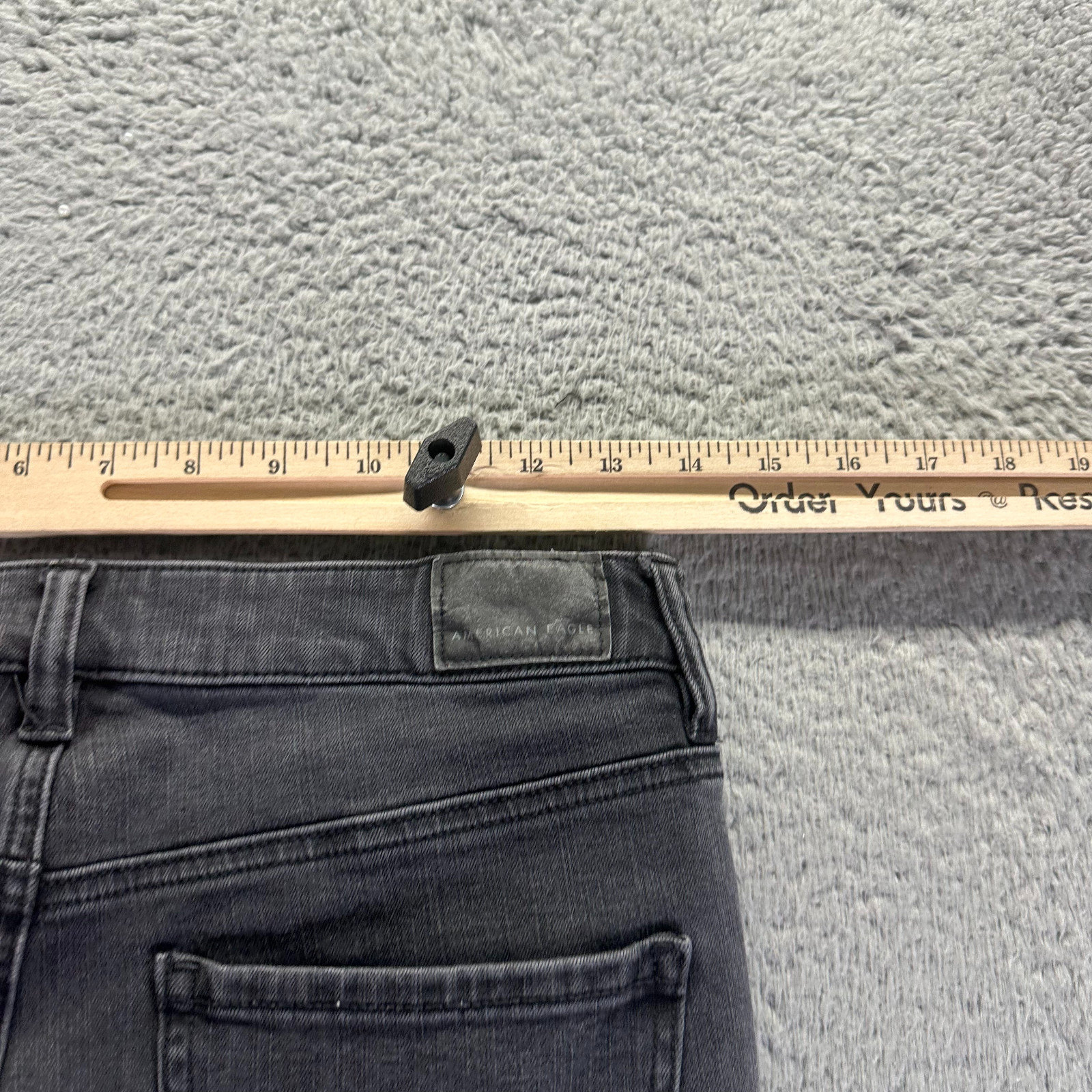 American Eagle Outfitters Jeans Womens 8 Black Denim Cotton Jegging Distressed