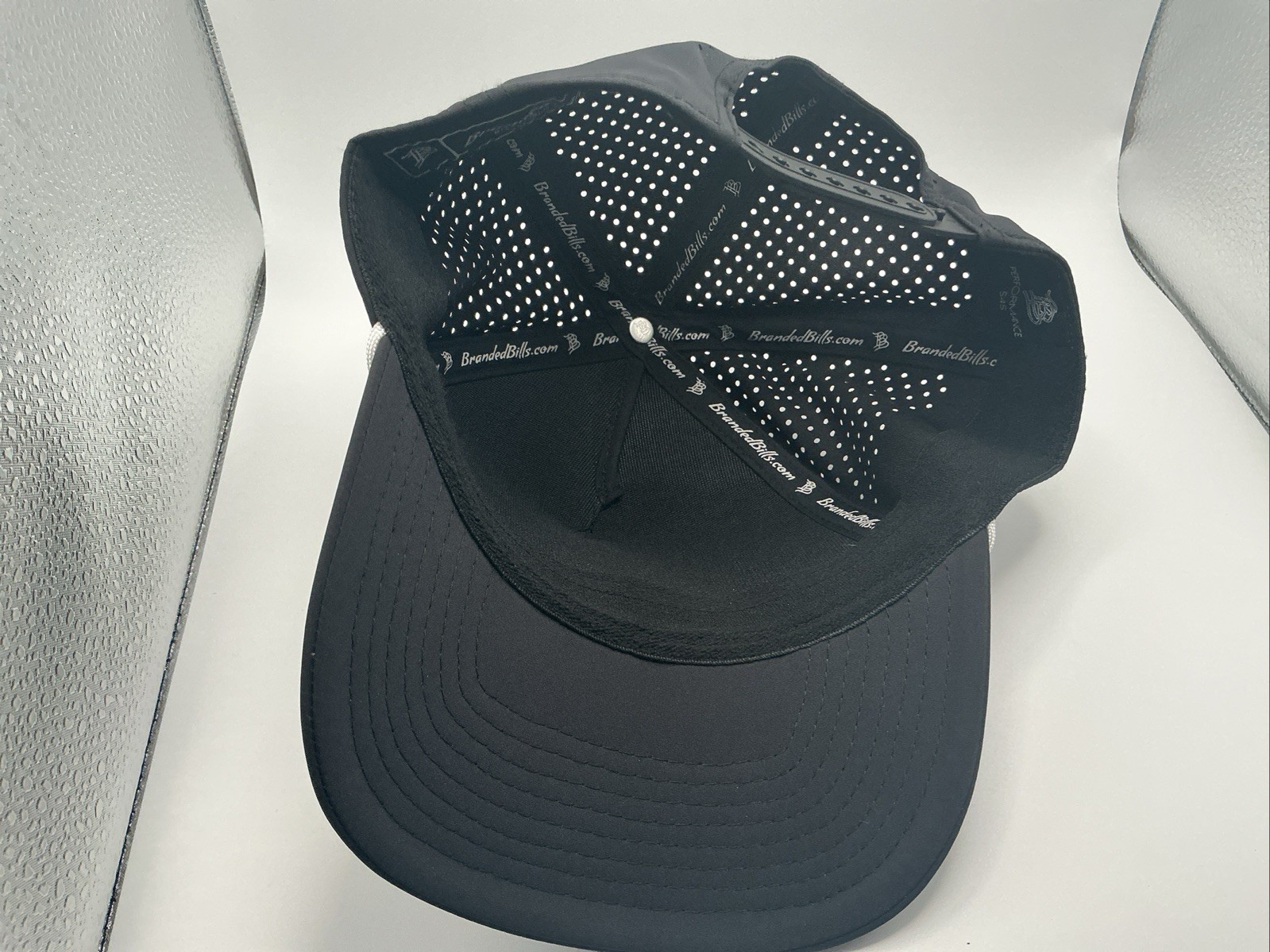 Branded Bills Arkansas State Patch Rope Hat Black Snapback Performance Cap