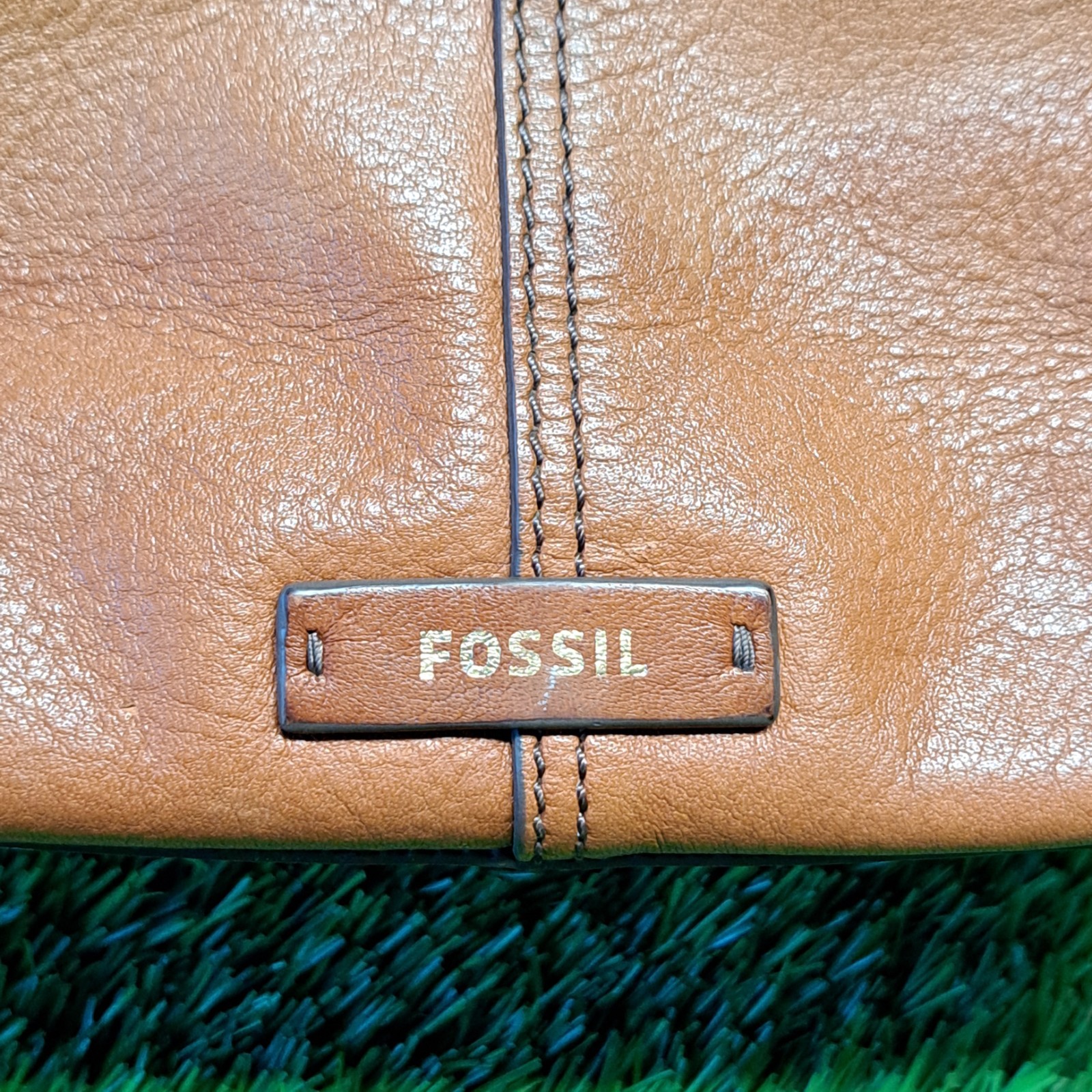 Fossil Rayna Drawstring Crossbody Brown Leather SHB2824210 Preowned