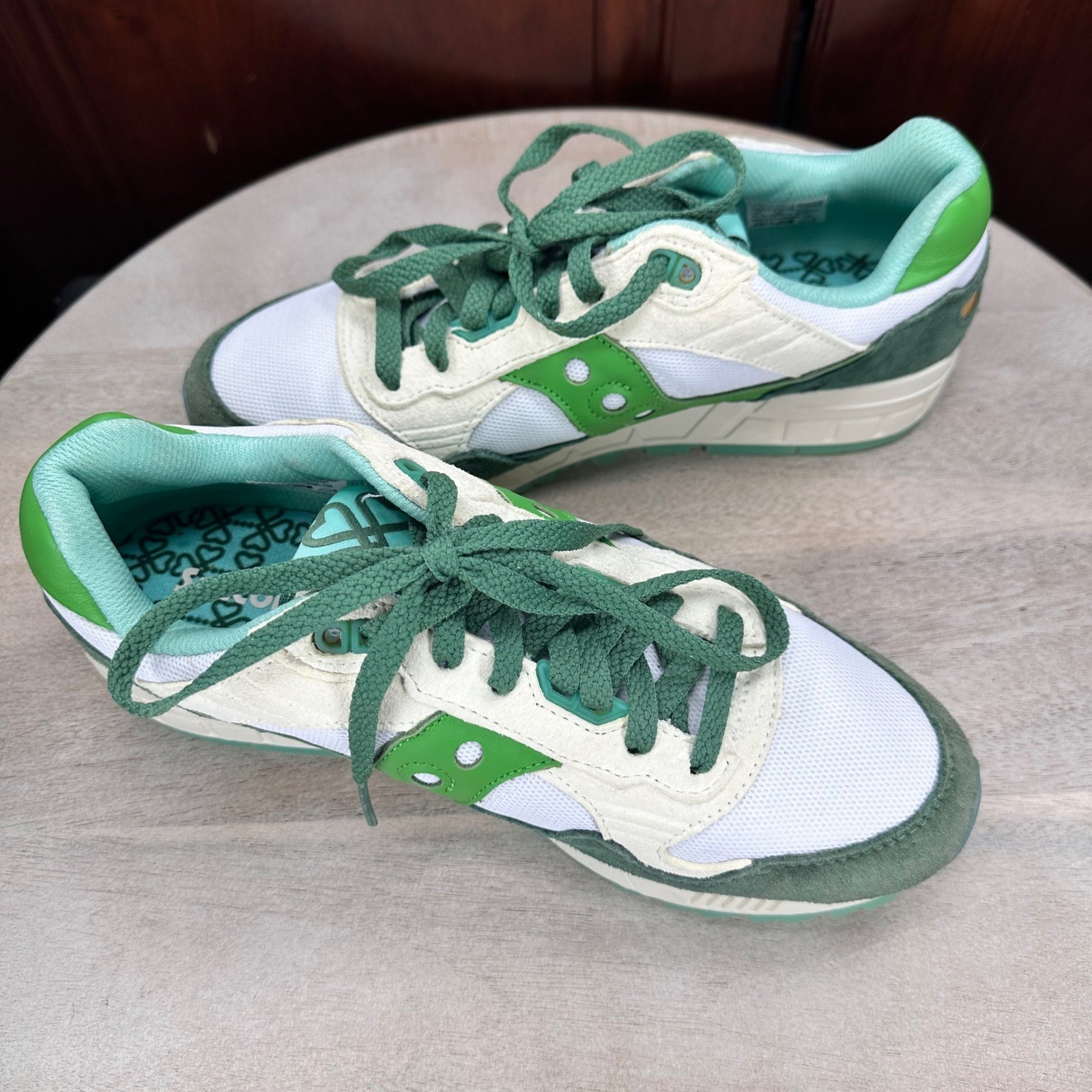 Saucony Shadow 5000 Mens Size 8 Green White Retro Running Sneakers S70769-1