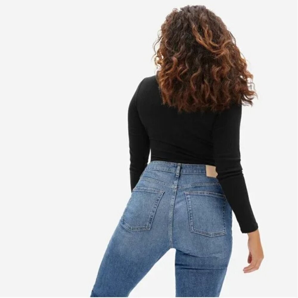 Everlane The Curvy Cheeky Raw Hem Crop Denim (28)