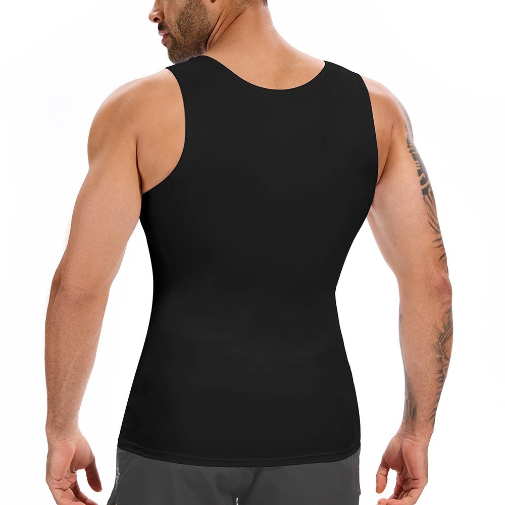 Men Body Slimming Tummy Control Shaper Vest Workout Tank Top Shapewear Shirt Gym
