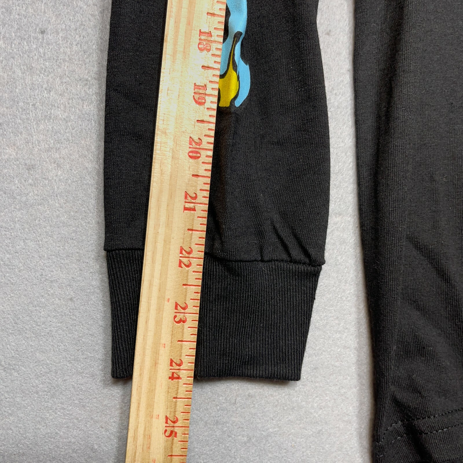 Neff Long Sleeve Shirt Men Medium Graphic Flame Black Skate Streetwear Y2K NWT