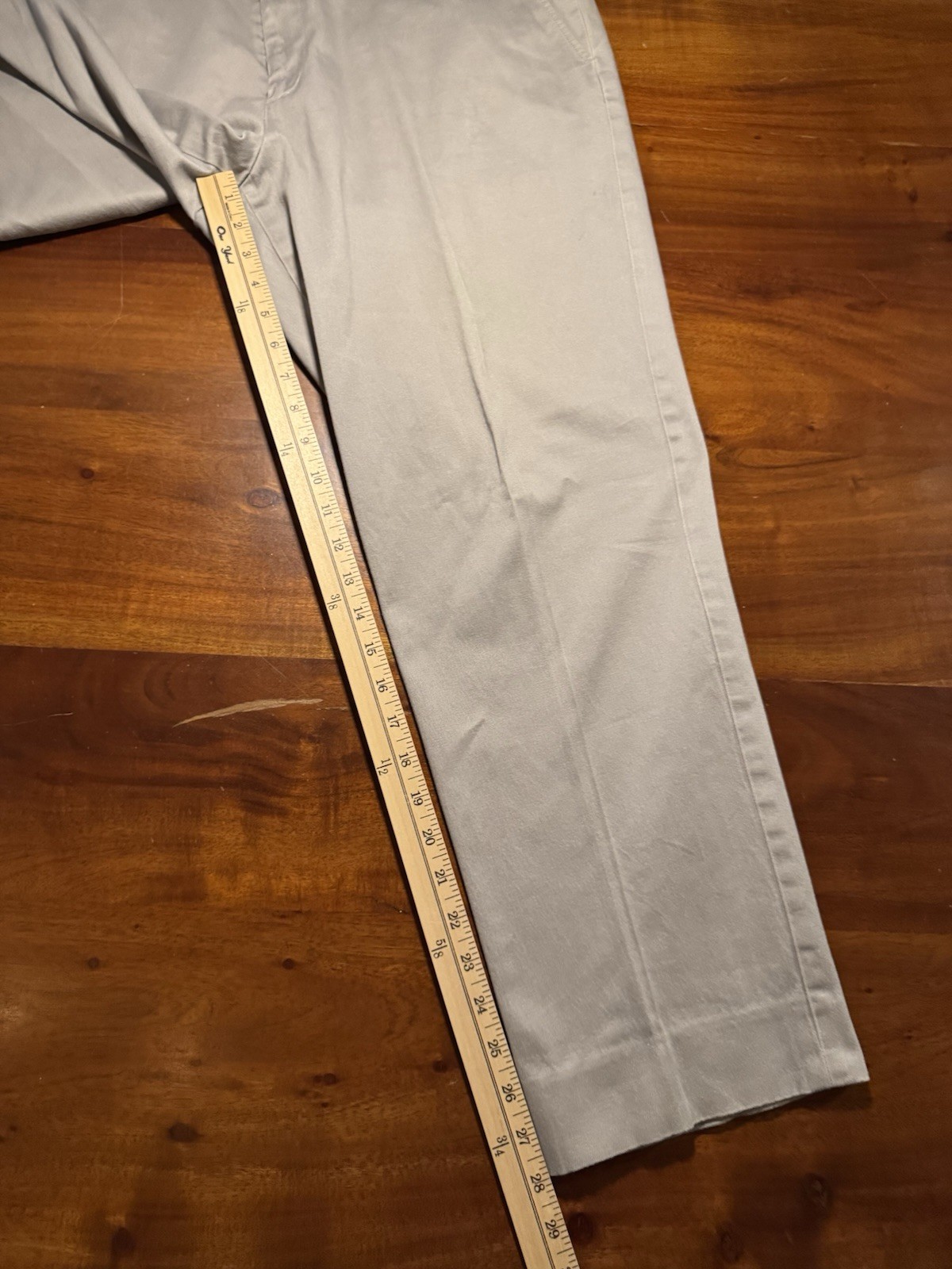 J. Crew Bowery Men’s Gray Slim Fit Stretch Chino Flat Front Cotton Pants Sz 38