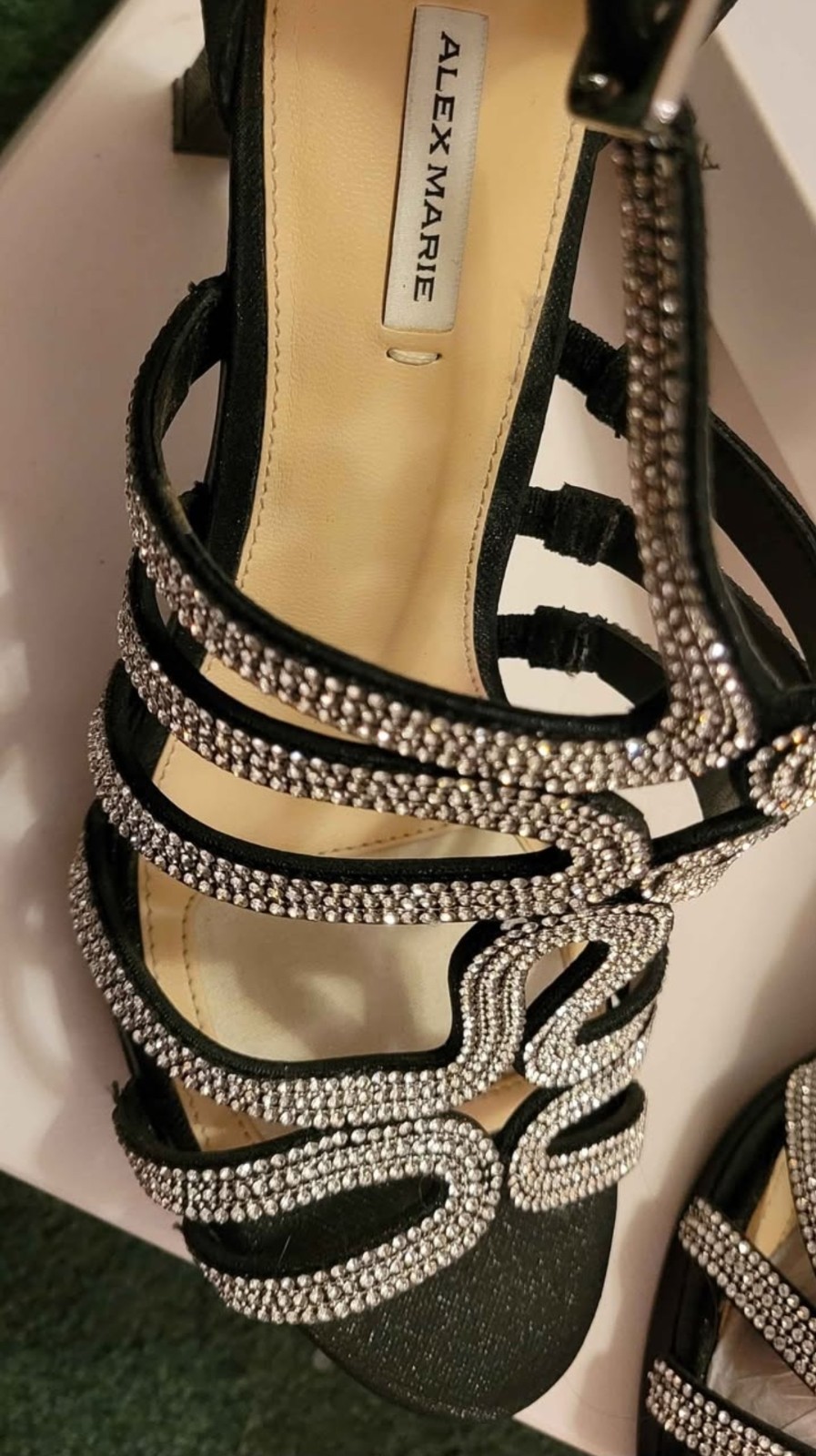 Alex Marie Rhinestone Heels Size 8.5 Worn Once with Box Excellent