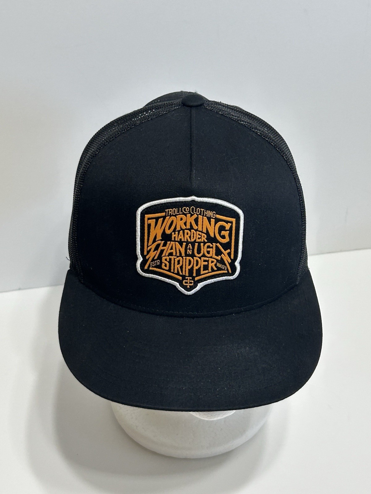 Troll Co. Clothing Snapback Trucker Hat Cap Harder Than An Ugly Stripper Mesh