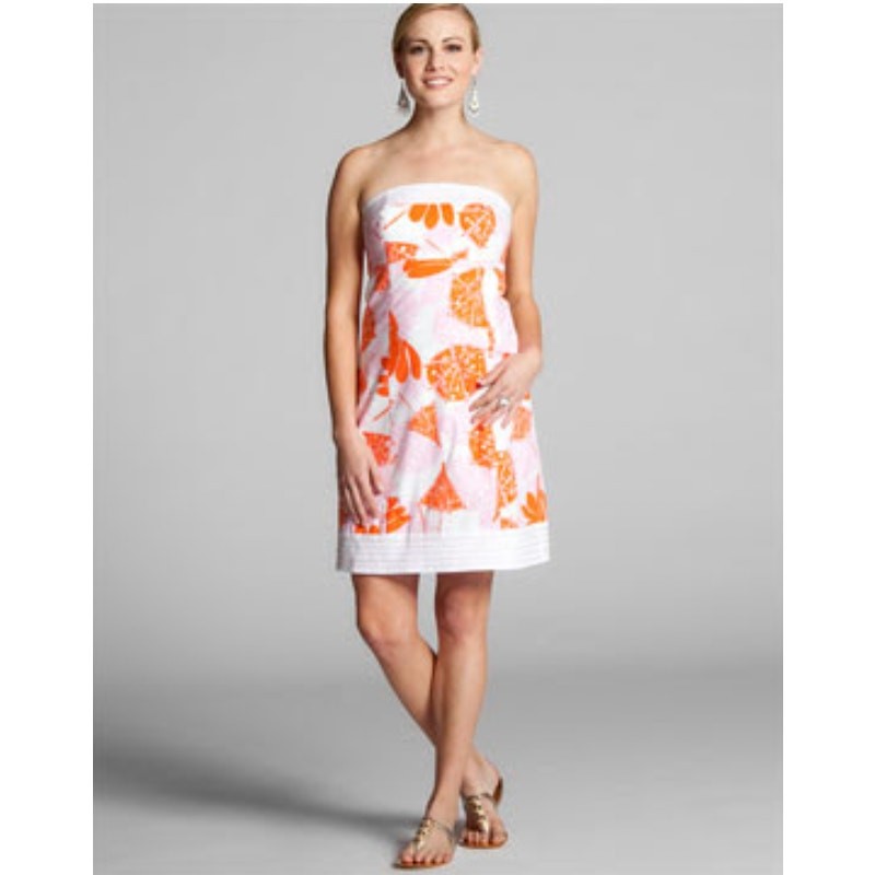 LILLY PULITZER “Bowen” Lilly’s Pink and Orange Print Dress Size Women’s 0