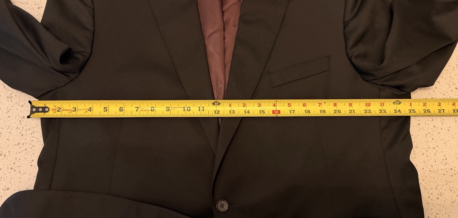 Daniel Cremieux Collection Loro Piana Black Wool Twill Blazer 48L Purple Lined