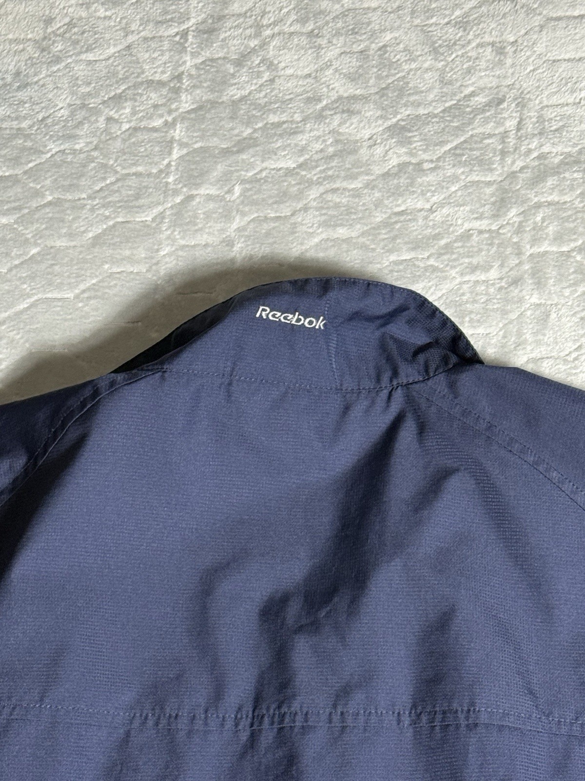 Reebok Mercedes-Benz Quarter Zip Windbreaker Jacket XL Navy Golf Logo