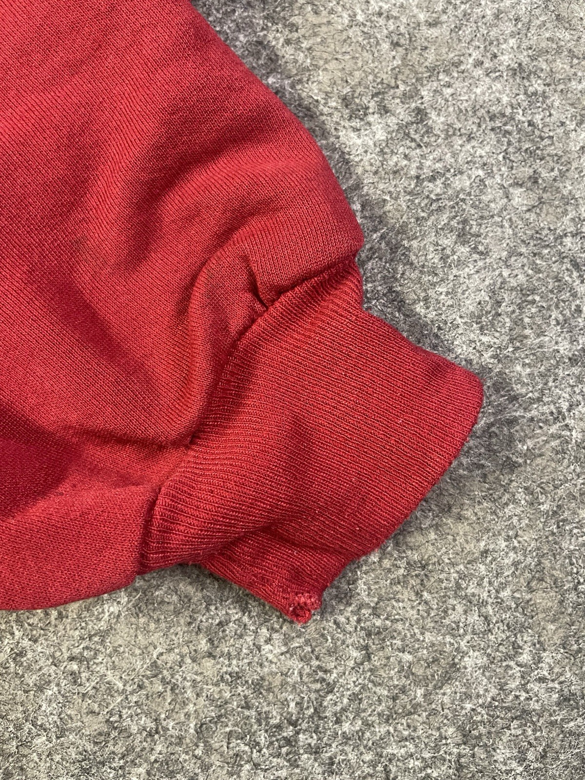 Vintage Russell Athletic Mens Large Blank Crewneck Sweatshirt Red 90s Logo USA L