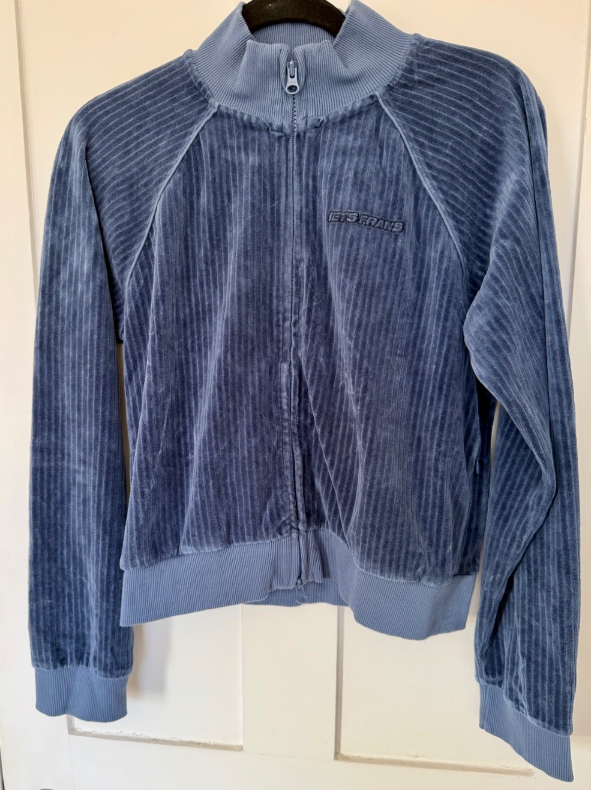 Brand new womens zip up high collared ribbed jacket top