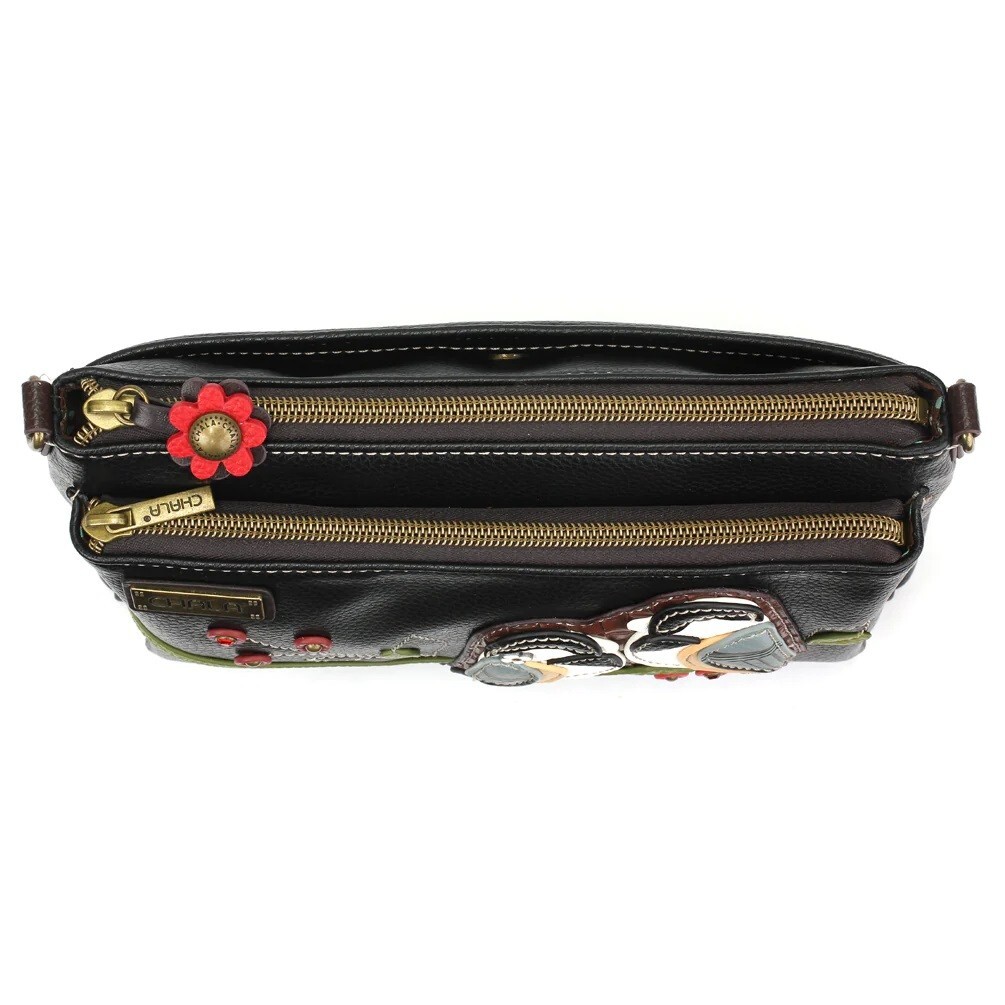 Chala Chickadee Deluxe Crossbody RFID Protected Vegan Leather Bag (Black) NWT