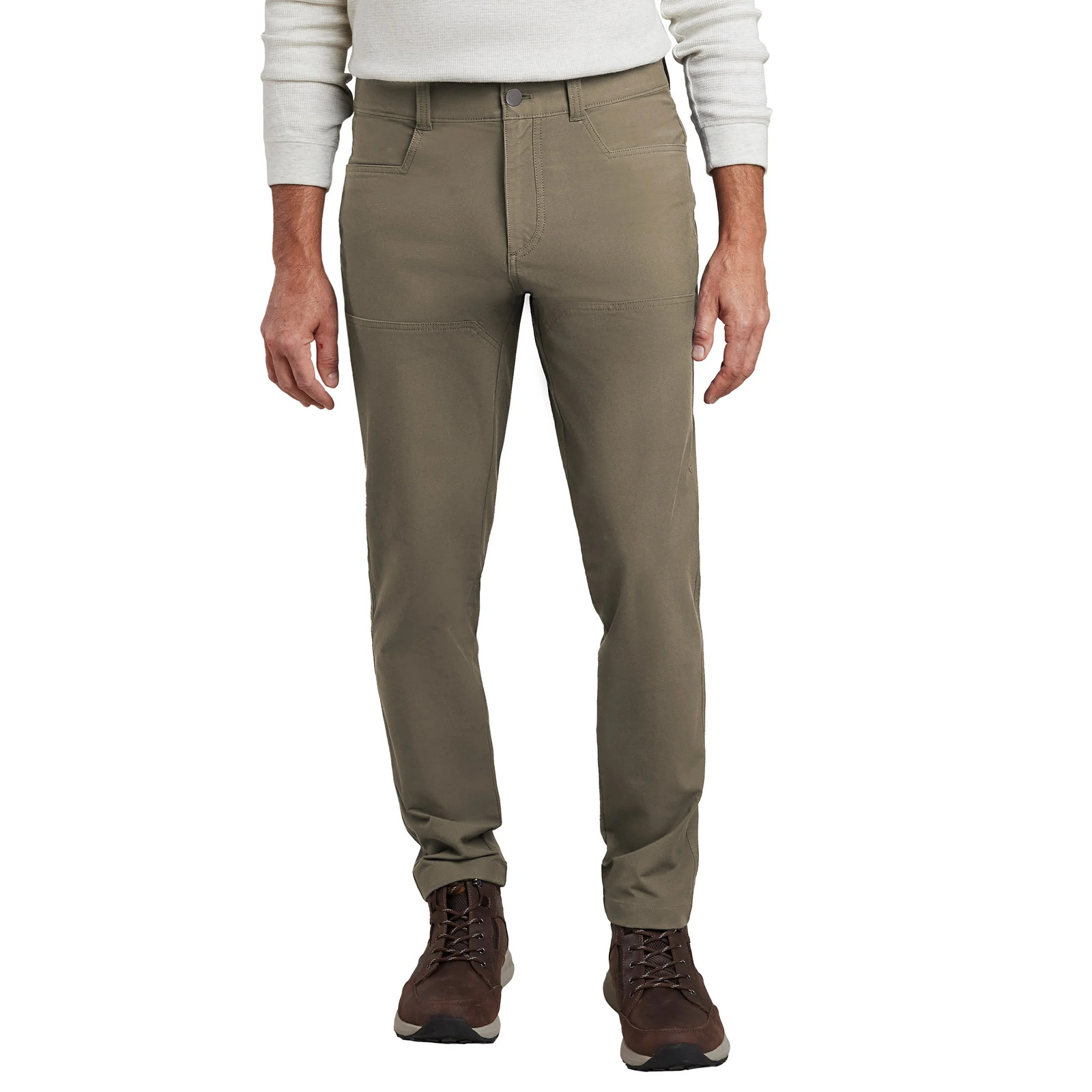 Kirkland Signature Men’s Stretch Tech Pant Straight Fit 4-Way Stretch Flat Front