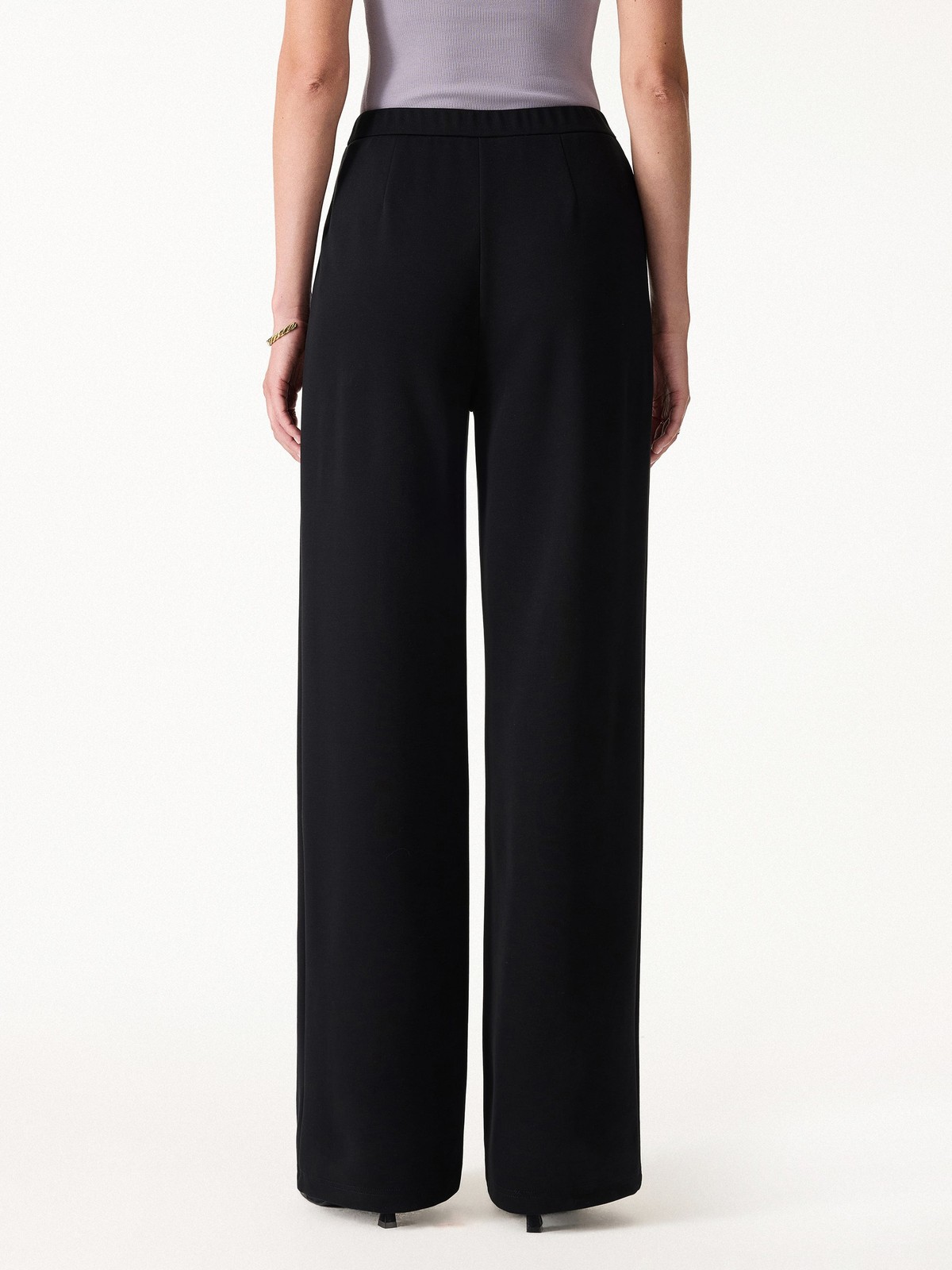 OGL Wrinkle Resistant Wide Leg Pleated Pants with Pockets