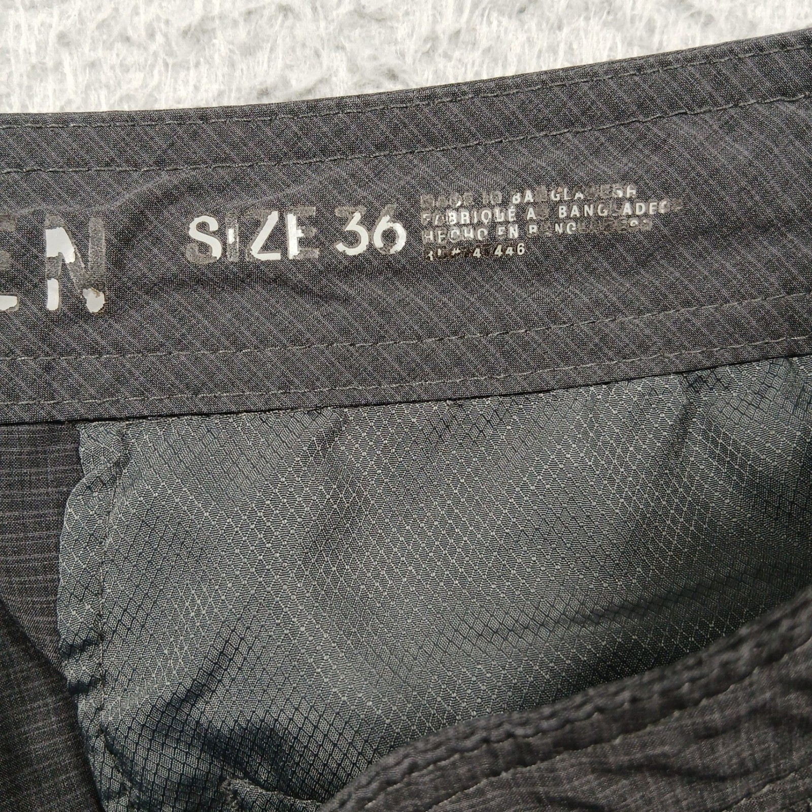 Hang Ten Hybrid Shorts Mens 36 Dark Grey Heathered Stretch Quick Dry Surf