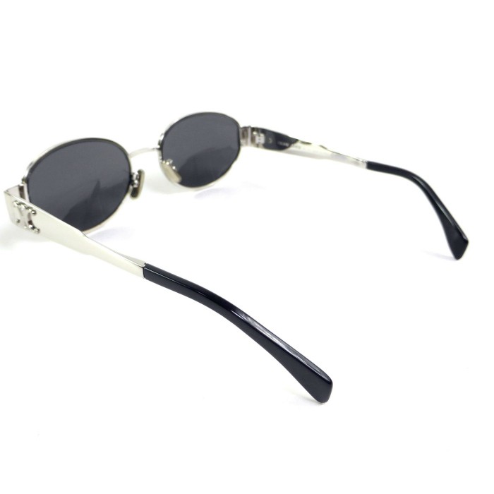 CELINE CL40235U Triomphe Oval Sunglasses Silver Un Size N
