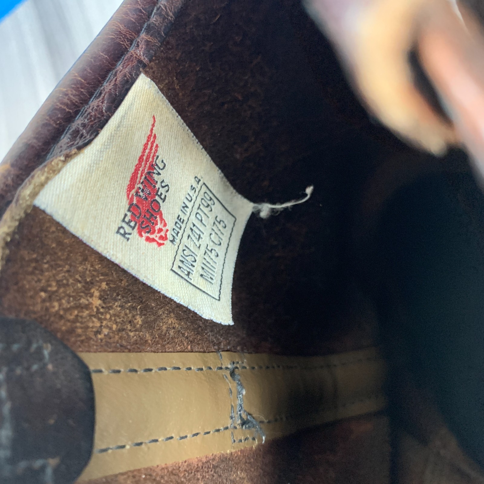 Red Wing Pecos Brown Leather Pull On Work Boots USA Mens 8.5D